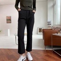 겨울 골프 패딩 부츠컷 밴딩 바지, 아이보리, S(55)