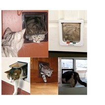 애견출입문 플랩도어 고양이 강아지 게이트 애완용품, 화이트
