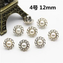 진주장식가디건 남성 여성 의류 와이셔츠 단추가디건 스웨터 실크블라우스 숏 버튼 2986637097, 4번 15 톨 바느질감