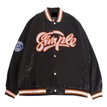 남여공용 야구잠바 오버핏 야잠 아메리칸 점퍼 새로운 하트 모양의 문자 자수 패치 워크 힙합 스트리트웨어