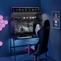 타공판 게이밍책상 테이블 데스크탑 컴퓨터 책상, 폭 80cm e스포츠 테이블 액세서리 플래티넘
