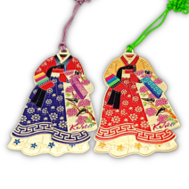 한국민예사 전통 금장 금속 책갈피 북마크 Korean bookmark 74종, 19 장옷한복