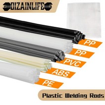 PP/PE/PVC/ABS 플라스틱 용접봉 40 개 200mm 용접기 스틱 키트 용접 메쉬 수리 스트립 포함 자동차 범퍼용 납땜 도구, 40 Pcs Black PP