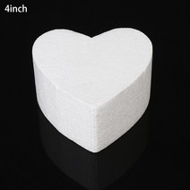 생크림 클레이 모형 케이크 4/6/8/인치 설탕 공예 주방 파티 DIY 연습 모델 사각형 더미 모델링 거품 금형 스티로폼 장식, 08 Heart 4inch