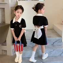 [아꾸꼬] 아동하트뒷트임블랙원피스