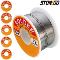 전기납땜 Stonego 6337 주석 합금 솔더 와이어 로진 코어 0.3-2mm 2 플럭스 릴 용접 라인 50g100g 전기 용접 케이블, 0.8mm, 100 그램