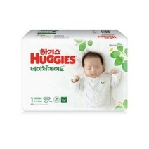 2021 신형 하기스 네이처메이드 밴드형 기저귀 신생아용 1단계(3~4.5kg), 90매