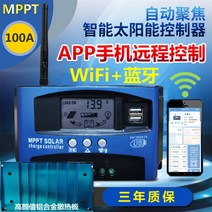 태양광 컨트롤러 태양열 충전컨트롤러 인산철 파워뱅크, 12V24V100A 모바일앱 블루투스 와이파이