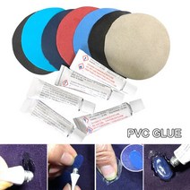 고무보트 튜브 PVC 펑크 수리 패치 접착제 키트 패치 10pcs, 화이트 10pcs