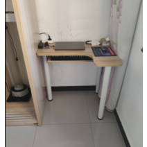 아이맥 맞춤형 책상 미니 홈 코너 L 자형 코너 현대 미니멀리스트 삼각형 작은 테이블, 싱글테이블리버스+키보드트레이