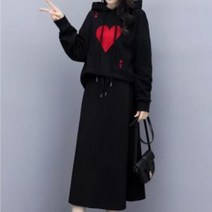 후드 스커트 세트 치마 레드하드 코디 LD686zf+27