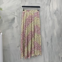 [봄신상무배]롤리 팔리트 플라워 패턴 허리 밴딩 링클 스커트