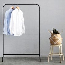 신혼집행거 매장용 좁은방 원룸 긴옷 아이옷 스탠딩 옷걸이 행거, 화이트