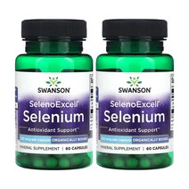 스완슨 셀레노엑셀 셀레늄 200 mcg 60 캡슐, 60캡슐, 2팩