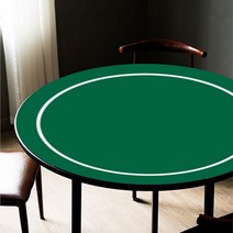 텍사스 홀덤 성인용 보드게임 포커 칩 원형 테이블 포카 카드 트럼프 판 매트, 그린 + 90x90x0.2cm
