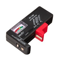 자동차배터리테스터기 진단기BT-168 AA/AAA/C/D/9V/1.5V 배터리 범용 버튼 셀 색상 코드 미터 전압 측정 검, Black