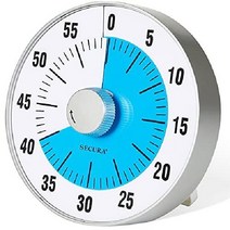세큐라 비주얼 타이머 60분 19cm 수험생 주방 탁상 스톱워치 블루