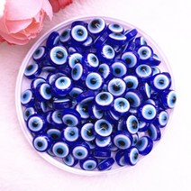 비즈 재료 구슬 도매 악세사리 재료 50pcs 810mm 타원형 악마의 눈 수지 스페이서 보석 만들기 diy 팔찌 01