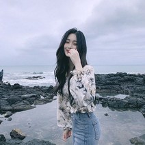 여성 쉬폰 주름셔링 오프숄더 블라우스 MMA