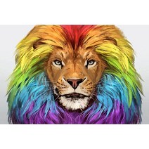 성인을위한 퍼즐 3000 조각 직소 성인 어린이 대형 게임 장난감 선물-다채로운 사자, [03] 삼천