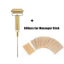 얼굴 마사지기 귀 경혈 프로브 침술 포인트 니들 프로브 얼굴 타이트닝 슬리밍 스프링 롤러 이중턱 제거, 03 Black