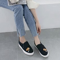 가이아슈 누디엔 여성 큐빅 패치 슬립온 3.5cm