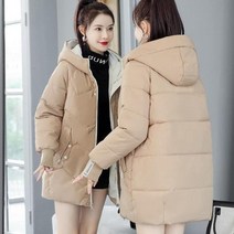 WHR 후드 패딩점퍼 여성용 겨울 하프 웰론 두툼 오버핏 자켓 빅사이즈 7컬러 3XL까지