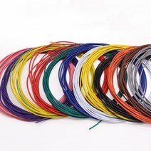전선 케이블 UL1015 PVC 환경 전자 와이어 주석 도금 구리 연선 600V 105C 24AWG 22 20 18 16 14AWG, [02] Black, [06] 14AWG, [02] 20 Meter