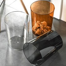 아크릴투명휴지통바스켓 특대형_인테리어휴지통 사무실쓰레기통, 모던그레이