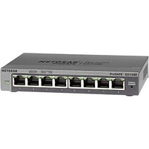 NETGEAR 탁상형 컴팩트 관리되지 않는 플러스 스위칭 허브 GS108E 기가비트 8포트 VLAN QoS 팬리스 절전 법인용