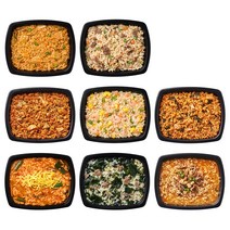 양많은 직장인 아침 점심 저녁 혼밥 편의점대용 맛있는 한 끼 볶음밥 국밥 도시락 1주 식단 배달 8종 1540g (냉동), 볶음밥&국밥 8종 8팩