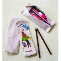 면 필통 꾸미기(에코 면필통)-어린이집/유치원/방과후 수업/미술수업/만들기/꾸미기/교구/완구/선물/프리프리