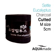 세틀 유칼립투스 프리미엄 절단 차콜 M (5cm) / 모스활착유목 수질정화 / 아쿠아메이드