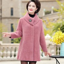[Myshe]중년여성 코트 인조밍크 겨울 외투 Myshe qxz1214YCdr1