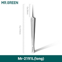 MR GREEN 바늘 코 지적 팁 눈썹 족집게 스플린터 여드름 제거 여드름 클립 추출기, 02.미스터-2191L