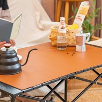 캠핑용 롤테이블 가죽매트 테이블보 감성 사무실책사 틈막이 휴대용 오피스, 블랙(55X85)