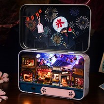 미니어처 일본 여름 축제 만들기 DIY 입체 모형 조립, TH37 여름 꽃 불