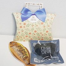 꼬마데코 하트미역잡곡굴비세트(꽃반달_블루리본손잡이), 1개, 동물라벨