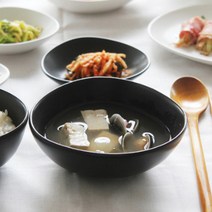 조약돌 볼 국공기 대접 15.5cm, 블랙, 1개