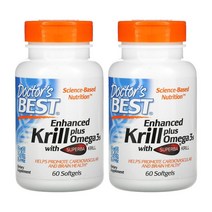 닥터스베스트 남극 크릴 새우 오일 오메가3 800mg 아스타잔틴 EPA DHA 60캡슐 2통, 1개, 기본