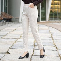 모슬린 엄마옷 누비 기모 일자 바지 EPN211037 마담 미시옷 중년여성의류 빅사이즈 50대 60대여성옷