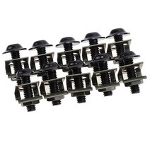 볼트 너트 육각 세트10 개/몫 유니버설 M6 6mm 오토바이 페어링 바디 볼트 스쿠터 첨탑 속도 패스너 클립, 01 Black