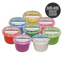천연솜사탕설탕 500g 8종세트 연한맛 진한맛 택1 자일리톨함유 용기형, 진한맛 8종세트