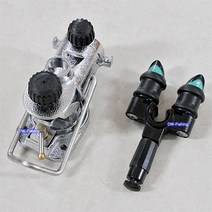 우경 좌대 클램프 대물용 실버 뭉치셋트(뭉치 + 대물 클램프용 뒷꽂이) 실버 헤드셋트(브레이크 플러스 뒤꽂이 포함.), 육각형뭉치+클램프 대물 뒤꽂이
