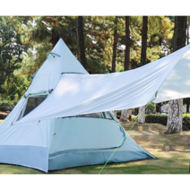 PADDY야외 인디언 피라미드 텐트캠핑 폴딩 텐트, 하늘색