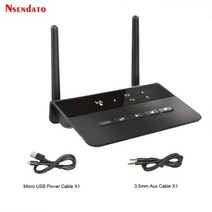 80M 무선 BT5.0 오디오 RCA 수신기 송신기 aptX LL AAC SBC 3.5mm Aux 무선 오디오 어댑터 음악 TV 자동차 PC 헤드폰, No RCA, Bluetooth v5.0