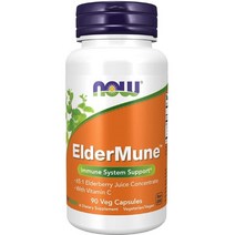 나우푸드 엘더뮨 엘더베리 농축 식물성캡슐 90정 Now Foods ElderMune, 90식물성캡슐