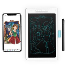 10.4*6.5 인치 쓰기 태블릿 그래픽 그리기 디지털 배터리-무료 8192 레벨 펜 지원 전화 PC 노트북, 03 WHITE