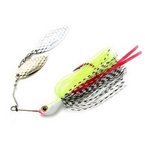 [RA㏓] 에스엠테크 카키 피죤블러드 W-1 스피너베이트 낚시 도구 보조 용웜 낚시용 용미끼 ▷_§Ea