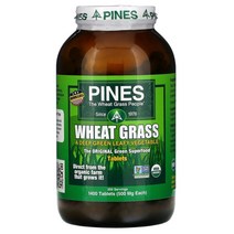 Pines International 파인 인터내셔널 밀싹 추출물 칼슘 포타슘 크로뮴 셀레늄 Wheat Grass 500mg 1400정